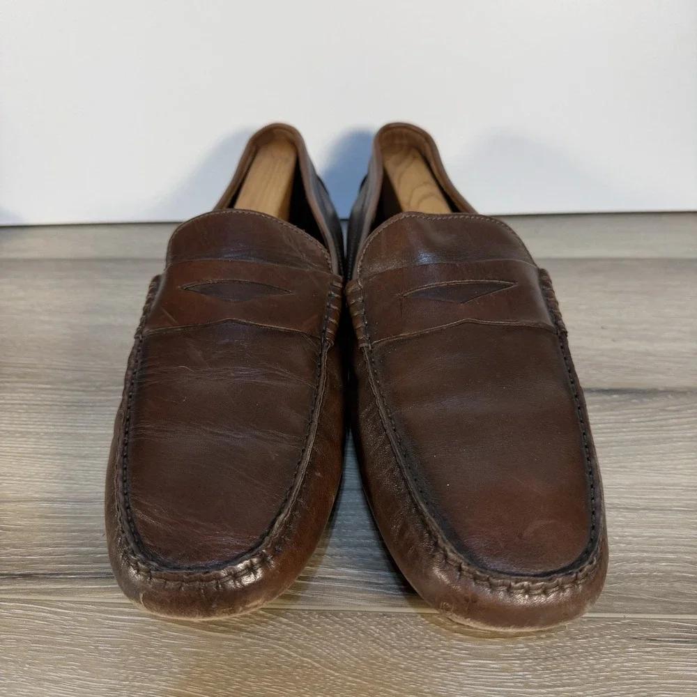 To Boot New York Palo Alto Driving Shoe Loafer- Tan Brown Leather- 11.5 US